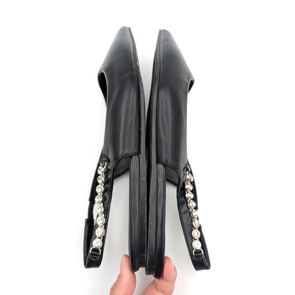 Chase & Chloe Rhinestone Slingback Flat Pointed Toe Women's Size US7.5 EU38 - Picture 12 of 13